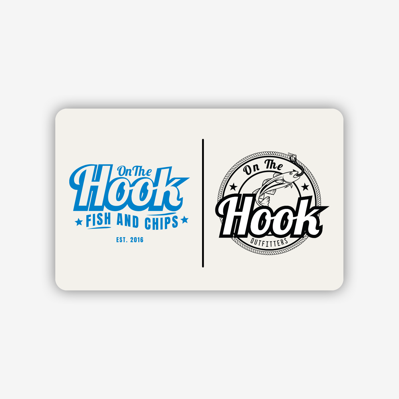 business card fish hook Gift Card · On The Hook Outfitters
